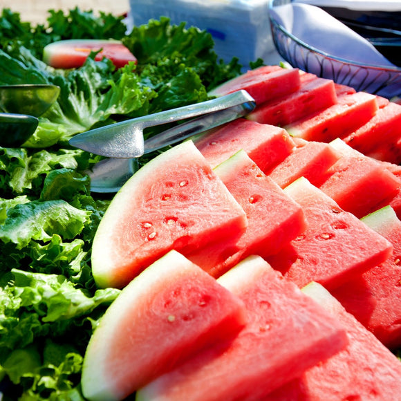 Watermelon and salad. ©2011 Steve Ziegelmeyer